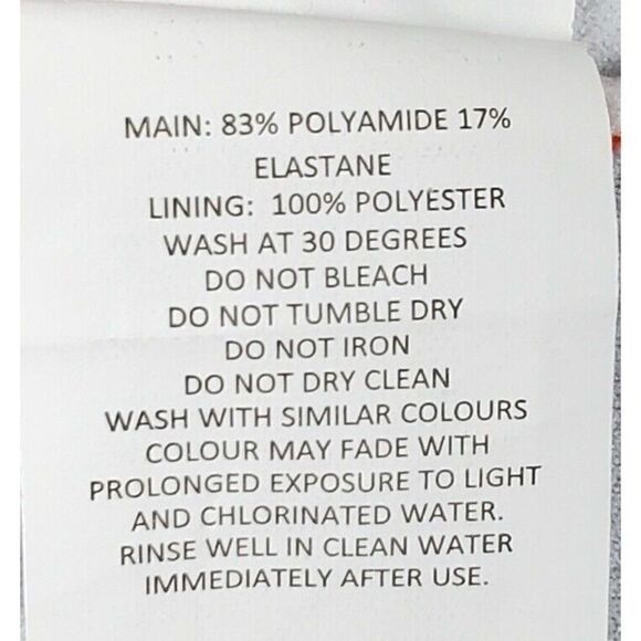 New Boohoo Swimsuit Plus Size 20 One Piece Orange Scoop Back Stripe Pool Beach - Picture 6 of 9